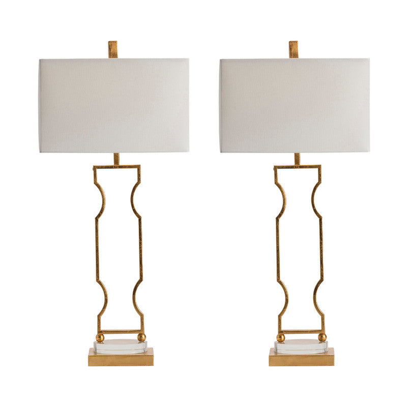Carlisle Gold Table Lamp (Set of 2) by Crestview at Eve Furniture