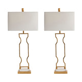 Carlisle Gold Table Lamp (Set of 2) by Crestview at Eve Furniture