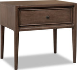 Carlisle Pecan Pie One Drawer Nightstand w/CM by Modus Furniture at Eve Furniture