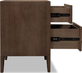 Carlisle Pecan Pie Two Drawer Nightstand w/CM by Modus Furniture at Eve Furniture