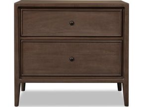 Carlisle Pecan Pie Two Drawer Nightstand w/CM by Modus Furniture at Eve Furniture