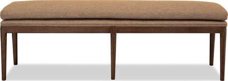 Carlisle Wheat Bread/Pecan Pie Upholstered Bench by Modus Furniture at Eve Furniture