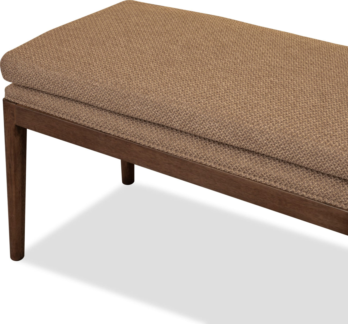 Carlisle Wheat Bread/Pecan Pie Upholstered Bench by Modus Furniture at Eve Furniture