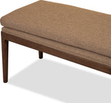 Carlisle Wheat Bread/Pecan Pie Upholstered Bench by Modus Furniture at Eve Furniture
