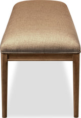 Carlisle Wheat Bread/Tofffee Crunch Upholstered Bench by Modus Furniture at Eve Furniture