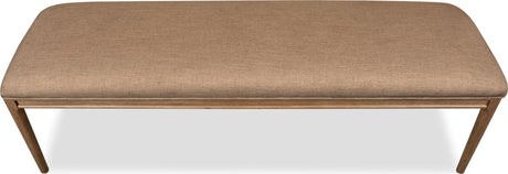 Carlisle Wheat Bread/Tofffee Crunch Upholstered Bench by Modus Furniture at Eve Furniture