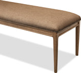 Carlisle Wheat Bread/Tofffee Crunch Upholstered Bench by Modus Furniture at Eve Furniture