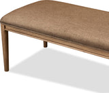 Carlisle Wheat Bread/Tofffee Crunch Upholstered Bench by Modus Furniture at Eve Furniture