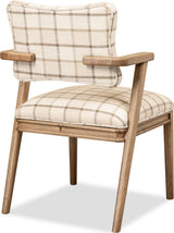 Carlisle White/Brown Armchair (Set of 2) by Modus Furniture at Eve Furniture