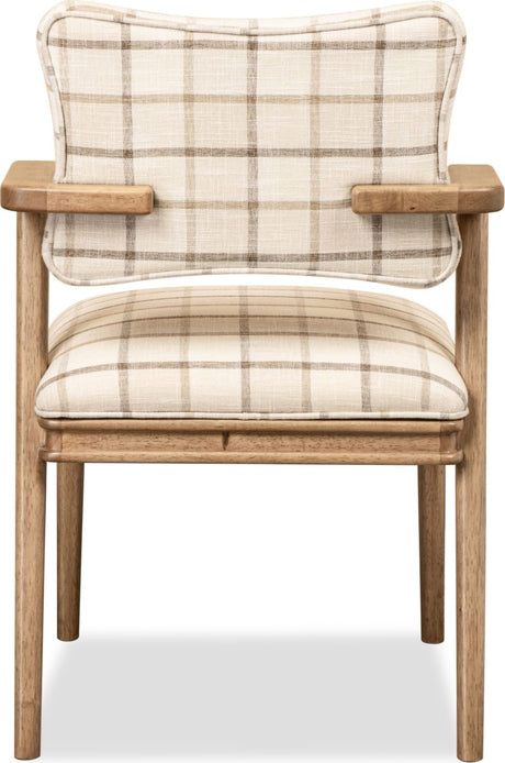 Carlisle White/Brown Armchair (Set of 2) by Modus Furniture at Eve Furniture