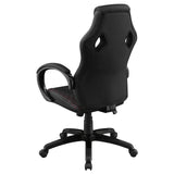 Carlos Black Arched Armrest Upholstered Office Chair