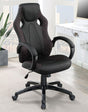 Carlos Black Arched Armrest Upholstered Office Chair by Coaster at Eve Furniture