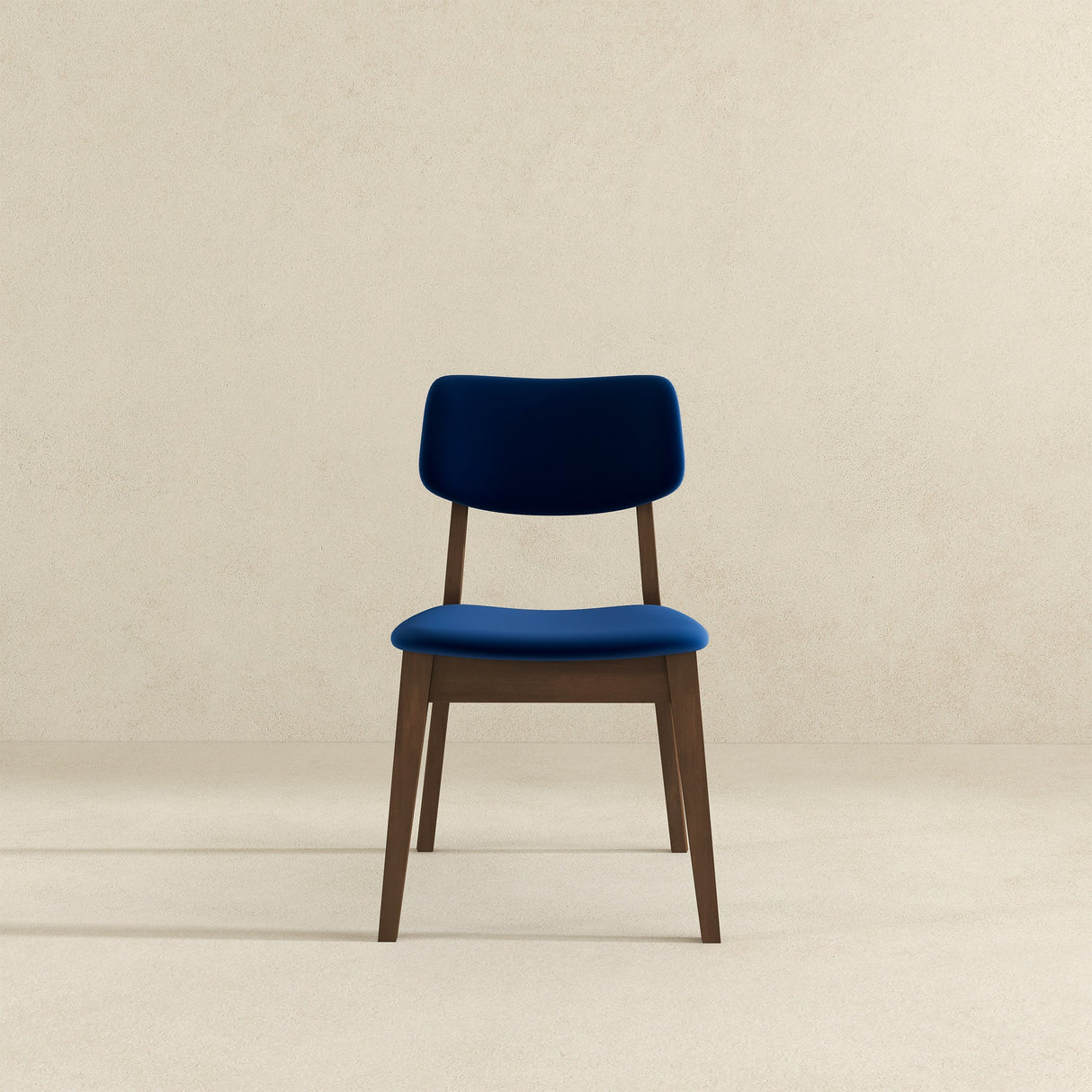 Carlos Blue Velvet Solid Back Side Chair (Set Of 2) by Ashcroft Furniture at Eve Furniture