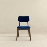 Carlos Blue Velvet Solid Back Side Chair (Set Of 2) by Ashcroft Furniture at Eve Furniture