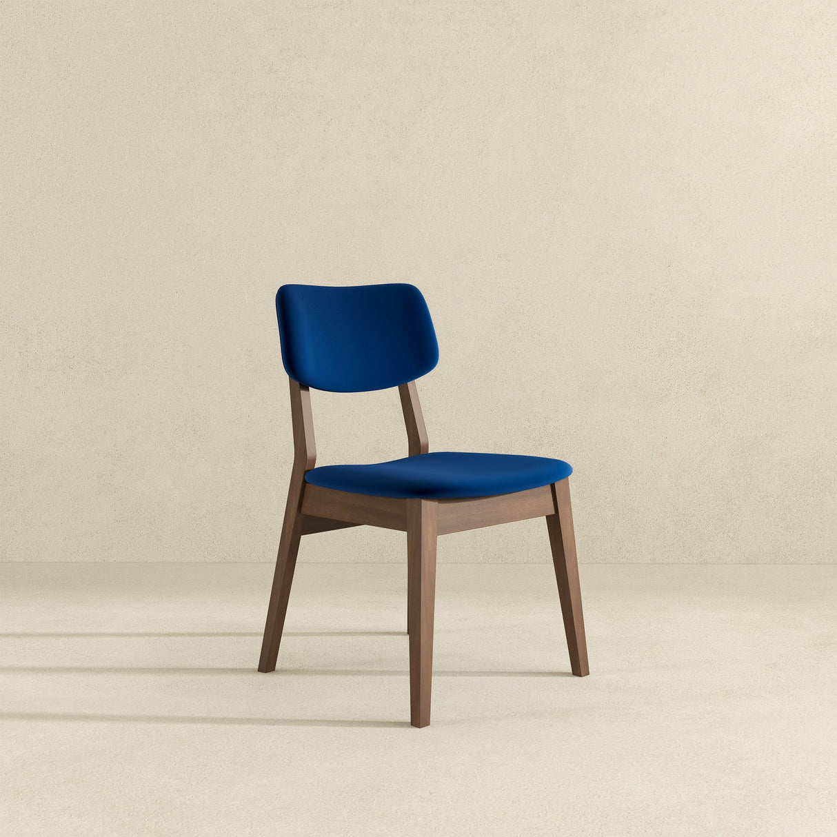 Carlos Blue Velvet Solid Back Side Chair (Set Of 2) by Ashcroft Furniture at Eve Furniture