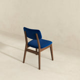 Carlos Blue Velvet Solid Back Side Chair (Set Of 2) by Ashcroft Furniture at Eve Furniture