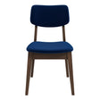 Carlos Blue Velvet Solid Back Side Chair (Set Of 2) by Ashcroft Furniture at Eve Furniture