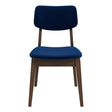 Carlos Blue Velvet Solid Back Side Chair (Set Of 2) by Ashcroft Imports at Eve Furniture