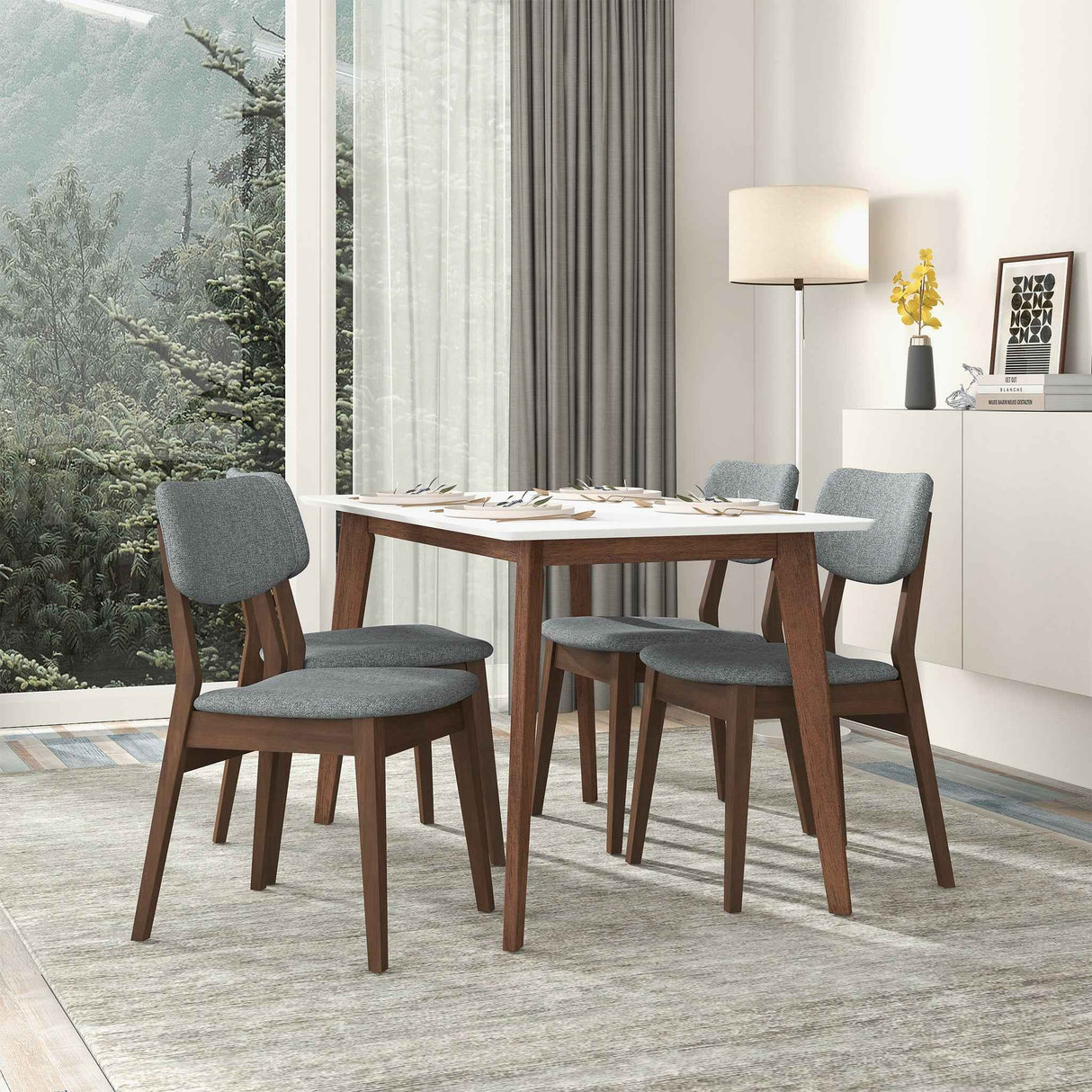 Carlos Dark Grey Fabric Solid Back Side Chair (Set Of 2) by Ashcroft Furniture at Eve Furniture