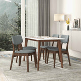 Carlos Dark Grey Fabric Solid Back Side Chair (Set Of 2) by Ashcroft Furniture at Eve Furniture