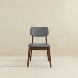 Carlos Dark Grey Fabric Solid Back Side Chair (Set Of 2) by Ashcroft Furniture at Eve Furniture