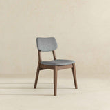 Carlos Dark Grey Fabric Solid Back Side Chair (Set Of 2) by Ashcroft Furniture at Eve Furniture