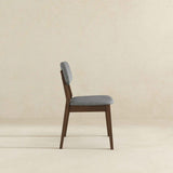Carlos Dark Grey Fabric Solid Back Side Chair (Set Of 2) by Ashcroft Furniture at Eve Furniture