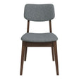 Carlos Dark Grey Fabric Solid Back Side Chair (Set Of 2) by Ashcroft Furniture at Eve Furniture