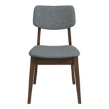 Carlos Dark Grey Fabric Solid Back Side Chair (Set Of 2) by Ashcroft Furniture at Eve Furniture