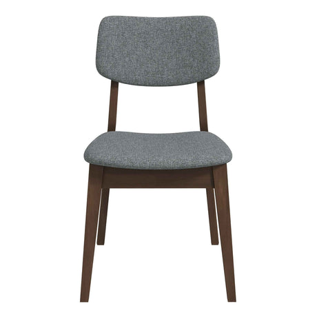 Carlos Dark Grey Fabric Solid Back Side Chair (Set Of 2) by Ashcroft Furniture at Eve Furniture