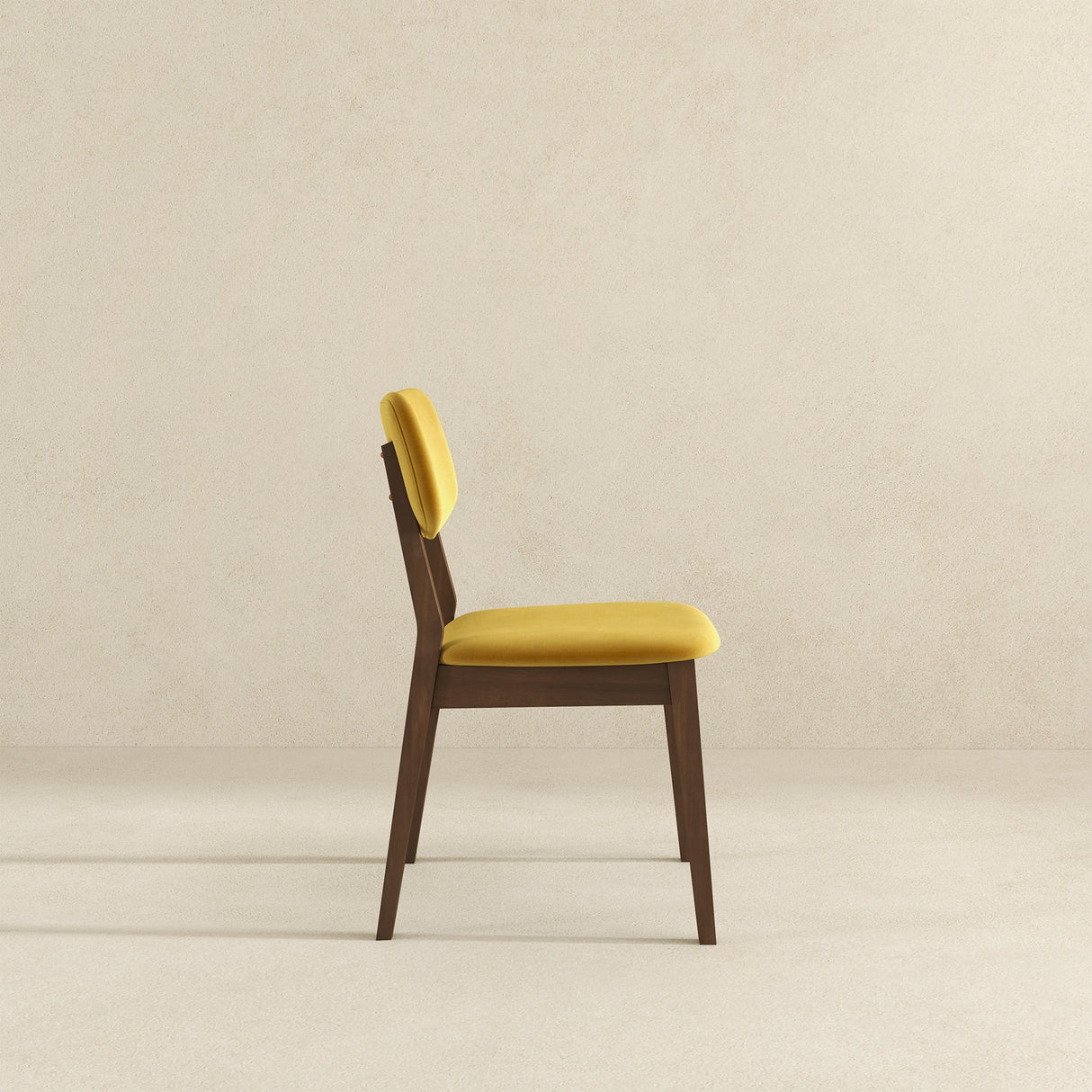 Carlos Dark Yellow Velvet Solid Back Side Chair (Set Of 2) by Ashcroft Furniture at Eve Furniture
