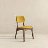 Carlos Dark Yellow Velvet Solid Back Side Chair (Set Of 2) by Ashcroft Furniture at Eve Furniture