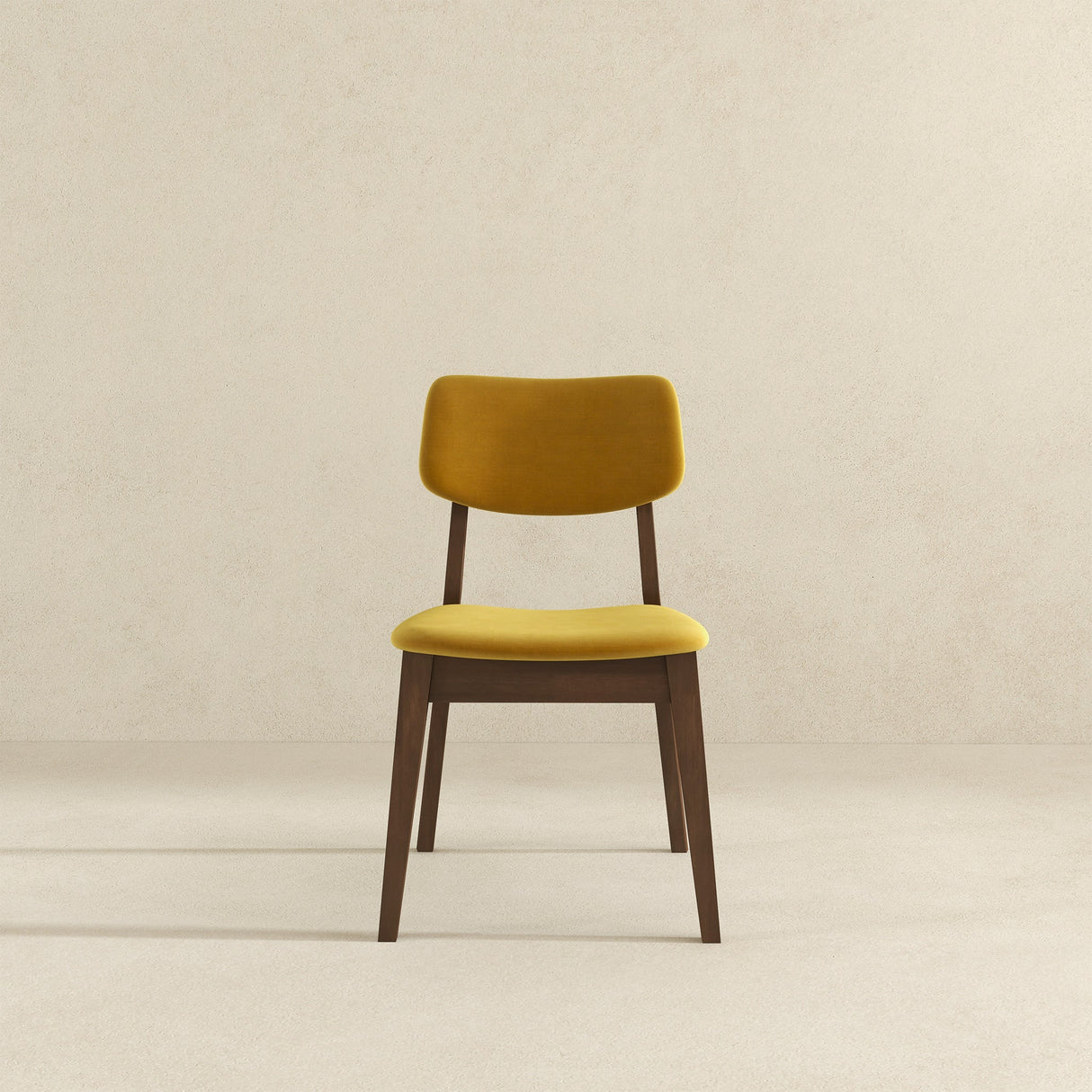 Carlos Dark Yellow Velvet Solid Back Side Chair (Set Of 2) by Ashcroft Furniture at Eve Furniture