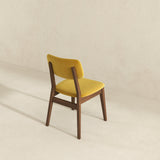 Carlos Dark Yellow Velvet Solid Back Side Chair (Set Of 2) by Ashcroft Imports at Eve Furniture