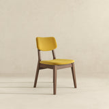 Carlos Dark Yellow Velvet Solid Back Side Chair (Set Of 2) by Ashcroft Imports at Eve Furniture