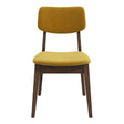 Carlos Dark Yellow Velvet Solid Back Side Chair (Set Of 2) by Ashcroft Imports at Eve Furniture