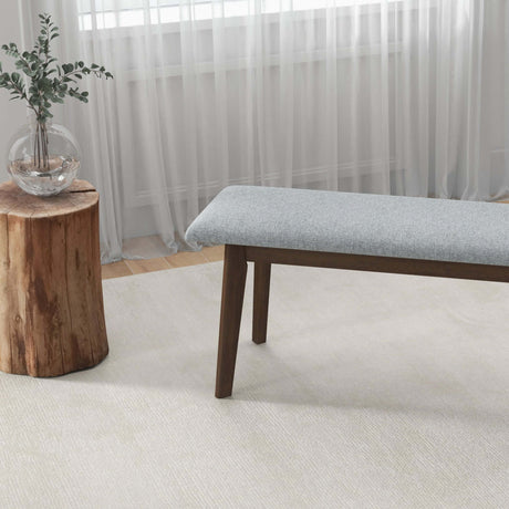 Carlos Fabric Upholstered Solid Wood Bench 47" by Ashcroft Furniture at Eve Furniture