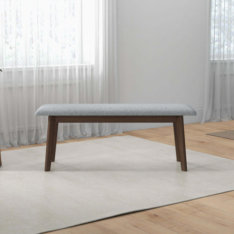 Carlos Fabric Upholstered Solid Wood Bench 47" by Ashcroft Furniture at Eve Furniture