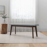 Carlos Fabric Upholstered Solid Wood Bench 47" by Ashcroft Furniture at Eve Furniture