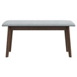 Carlos Fabric Upholstered Solid Wood Bench 47" by Ashcroft Furniture at Eve Furniture