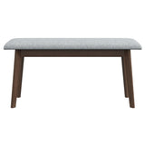 Carlos Fabric Upholstered Solid Wood Bench 47" by Ashcroft Furniture at Eve Furniture