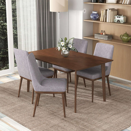 Carlos Solid Wood Dining Table Walnut / 63"