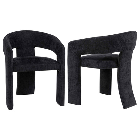 Carlow Black Upholstered Dining Arm Chair (Set of 2) by Coaster at Eve Furniture