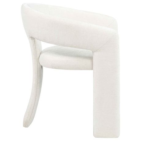 Carlow White Upholstered Dining Arm Chair (Set of 2) by Coaster at Eve Furniture