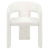 Carlow White Upholstered Dining Arm Chair (Set of 2) by Coaster at Eve Furniture