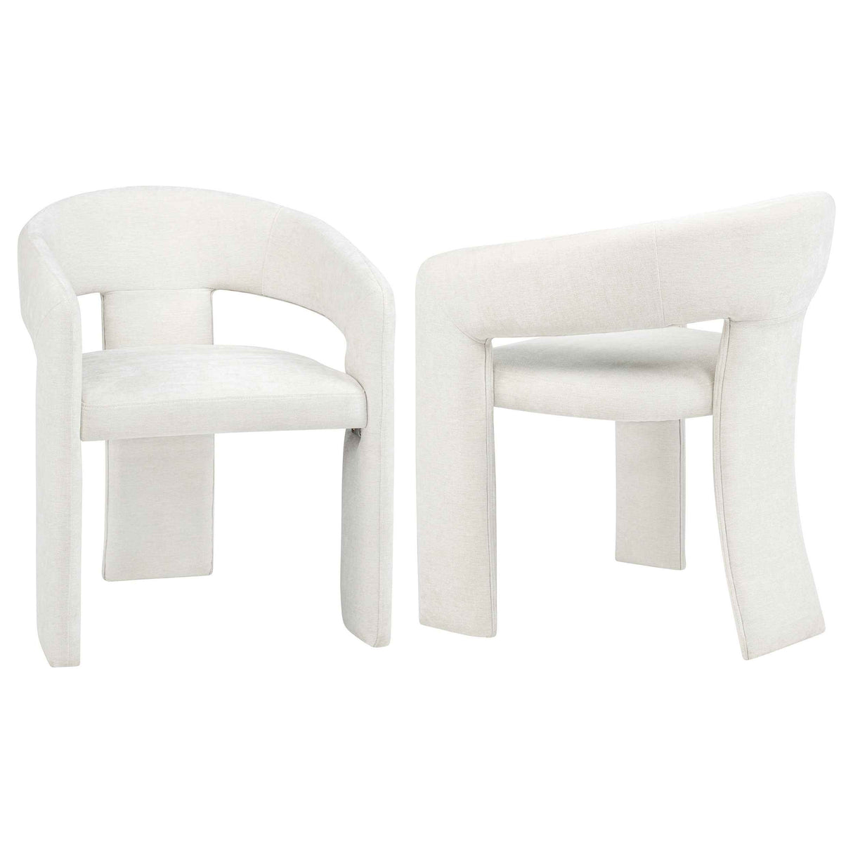 Carlow White Upholstered Dining Arm Chair (Set of 2) by Coaster at Eve Furniture