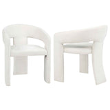Carlow White Upholstered Dining Arm Chair (Set of 2) by Coaster at Eve Furniture