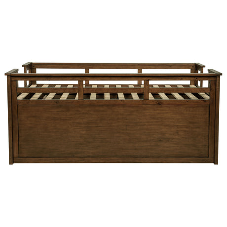 Carlsbad Medium Brown Wood Twin Captains Bed With Trundle by Coaster at Eve Furniture