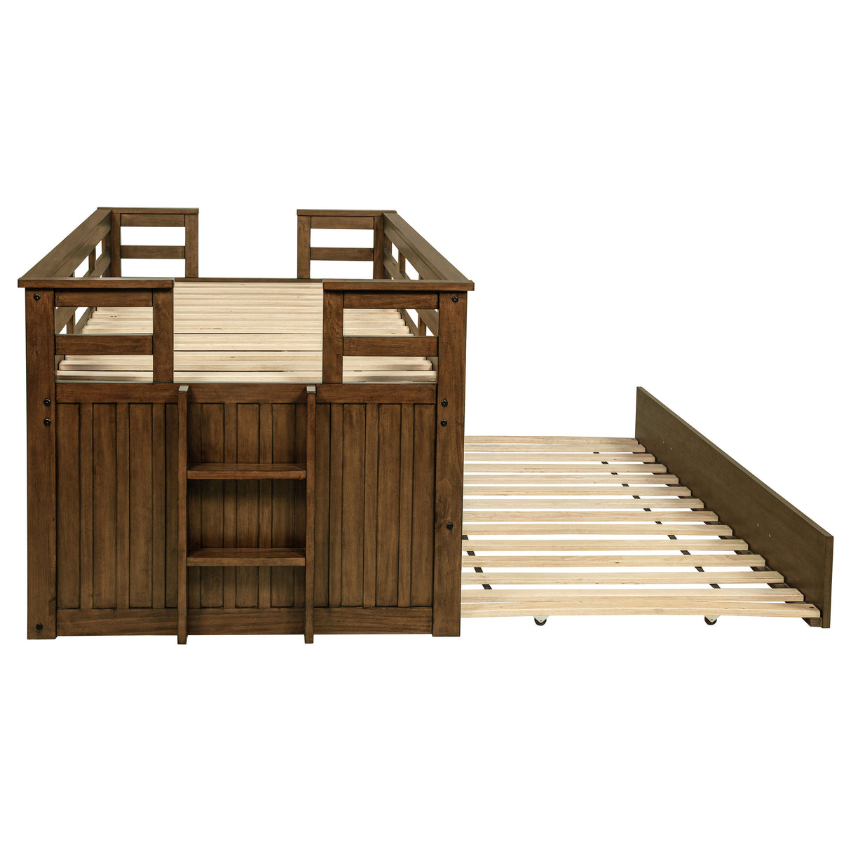 Carlsbad Medium Brown Wood Twin Captains Bed With Trundle by Coaster at Eve Furniture