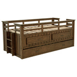 Carlsbad Medium Brown Wood Twin Captains Bed With Trundle by Coaster at Eve Furniture